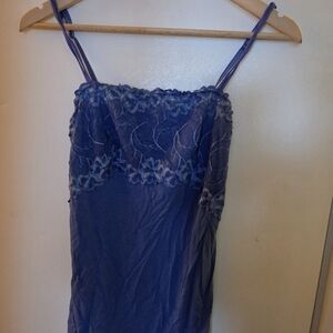 Elegant Blue Lace Layering Camisole Very Soft.